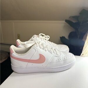 Nike White and Pink Athletic Shoes